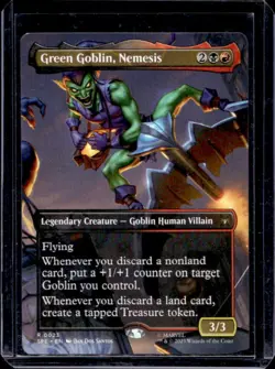 2025 MTG Spider-Man Green Goblin Nemesis Scene Borderless Foil #0023 - Image 1