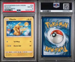 2019 Pokemon Sun and Moon Unified Minds Pikachu #56 - Image 3