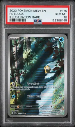 2023 POKEMON MEW EN 151 ILLUSTRATION RARE #175 PSYDUCK PSA 9 MINT - Image 1