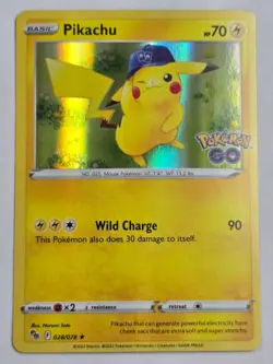 Pikachu 028/078 Holo Rare Pokemon GO Pokemon NM - Image 1