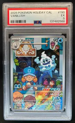 2025 Pokemon Holiday Calendar Vanillish #190/182 PSA 5 EX - Image 1