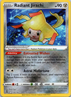 Pokemon TCG SWSH12: Silver Tempest #120/195 Radiant Jirachi - Image 1