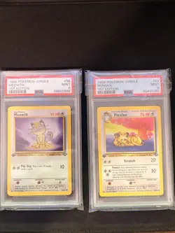1999 Pokemon Jungle Meowth 1st Edition 56/64 + Persian 1st Edition PSA 9 - Image 5