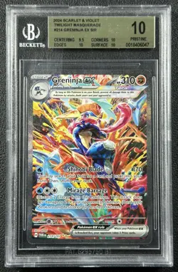 GRENINJA EX BGS 10 PRISTINE 2024 POKEMON SV TWILIGHT MASQUERADE TWM #214/167 SIR - Image 1
