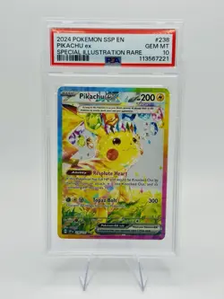 2024 Pikachu ex 238/191 Sv08: Surging Sparks Holo PSA 10 Pokemon - Image 1