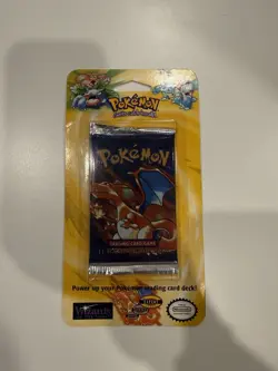 Pokemon TCG Base Set Booster Blister Pack Potential Shadowless Charizard - Image 1