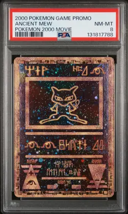 2000 POKEMON GAME PROMO MOVIE ANCIENT MEW PSA 8 - Image 1