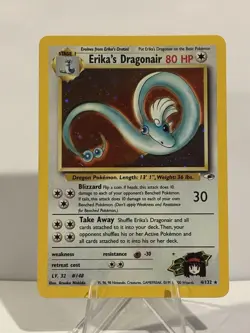 2000 Pokemon Gym Heroes Erika's Dragonair Holo 4/132 - Image 1