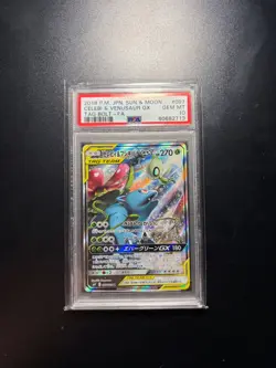 2018 Pokemon Celebi & Venusaur GX Tag Bolt #097 PSA 10 - Image 1
