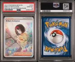 2023 Pokemon 151 Erika’s Invitation PSA 10 GEM MINT #203 Mew Ultra Rare - Image 3