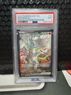 2025 Pokemon White Flare Reshiram EX Special Illustration Rare PSA 9 - Image 1