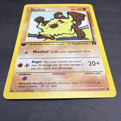 Pokemon 1st Edition Team Rocket Mankey 61/82 NS1 - Image 3