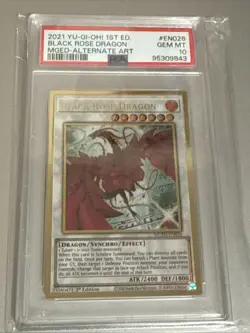 Yu-Gi-Oh! Black Rose Dragon MGED-EN026 Alt Art Maximum Gold: El Dorado PSA 10 - Image 1