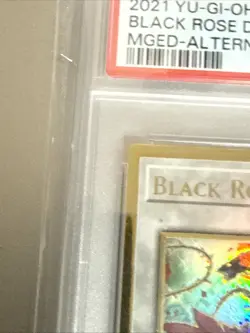 Yu-Gi-Oh! Black Rose Dragon MGED-EN026 Alt Art Maximum Gold: El Dorado PSA 10 - Image 5