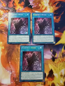 Yugioh - Vampire's Desire DASA-EN008 NM 1st ed Secret Rare x3 - Image 1