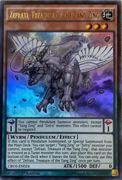 Zefraxi, Treasure Of The Yang Zing - CROS-EN024 - Ultra Rare, 1st Ed. Yugioh TCG - Image 1
