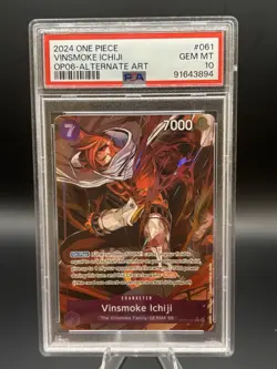 Vinsmoke Ichiji One Piece PSA 10 Alt Art OP06-061 Wings of the Captain Foil - Image 1
