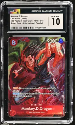 Monkey D. Dragon #OP07-015 2024 One Piece 500 Years in the Future Alt Art CGC 10 - Image 1