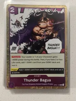 Thunder Bagua OP01-119 FOIL PRE-ERRATA Romance Dawn NM One Piece TCG - Image 1