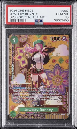 2024 ONE PIECE OP08-TWO LEGENDS SPECIAL ALTERNATE ART #007 JEWELRY BONNEY PSA 10 - Image 1