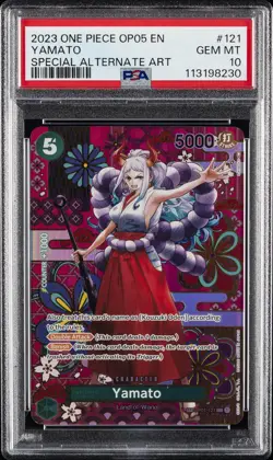 2023 ONE PIECE OP05-AWAKENING OF THE NEW ERA SPECIAL ALTERNATE ART YAMATO PSA 10 - Image 1
