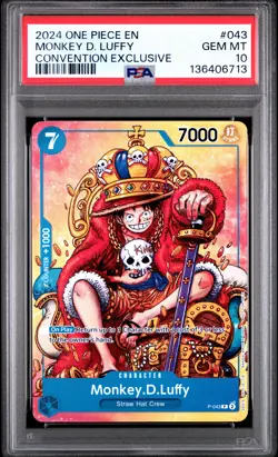 2024 ONE PIECE PROMOS CONVENTION EXCLUSIVE #043 MONKEY D. LUFFY PSA 10 - Image 1