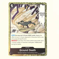Ground Death Foil OP14-096 The Azure Sea's Seven One Piece English - Image 1