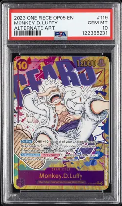 2023 ONE PIECE OP05-AWAKENING OF THE NEW ERA #119 MONKEY D. LUFFY PSA 10 - Image 1