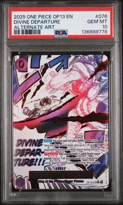2025 ONE PIECE OP13-CARRYING ON HIS WILL ALTERNATE ART DIVINE DEPARTURE PSA 10 - Image 1