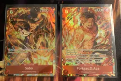 Sabo & Portgas D. Ace Illustration Box Vol 5 Promos OP05-007 & ST15-005 NM - Image 1