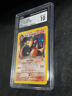 CGC 10 GEM MINT Dark Charizard 2000 Team Rocket 4/82 Holo Pokemon Card W/Swirl🔥 - Image 3
