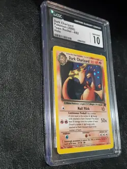 CGC 10 GEM MINT Dark Charizard 2000 Team Rocket 4/82 Holo Pokemon Card W/Swirl🔥 - Image 4