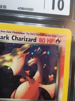 CGC 10 GEM MINT Dark Charizard 2000 Team Rocket 4/82 Holo Pokemon Card W/Swirl🔥 - Image 5