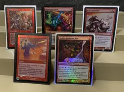 Magic: the Gathering MTG - 5 Holo Foil Red Mountain Card Lot 885252081331 - Image 1