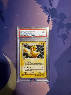 Pokemon TCG Pikachu 2003 Black Star Promo #12 Holo Card PSA 9 Mint - Image 1
