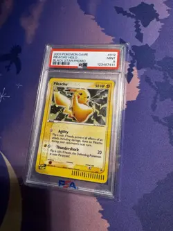 Pokemon TCG Pikachu 2003 Black Star Promo #12 Holo Card PSA 9 Mint - Image 2