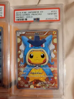 POKEMON PIKACHU PONCHO CHARIZARD MARIO LUIGI RAYQUAZA COMPLETE SET 9 Card PSA 10 - Image 4