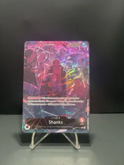 OP09-001 Shanks (2nd Anniversary Leader Alt) ONE PIECE Card TCG NM English - Image 1