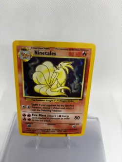 Pokemon TCG Ninetales Base Set Holo Unlimited Rare Card 12/102 LP Condition - Image 2