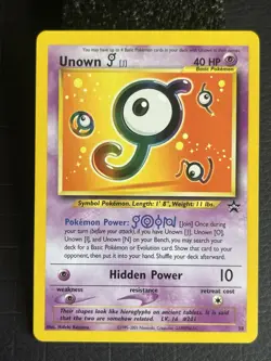 Unown J Black Star Promo 38/40 LP Pokemon Card WOTC Vintage - Image 3