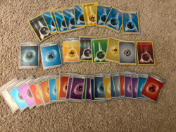 Lot of Holographic Pokemon TCG Energy Cards - Image 1