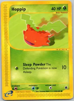 Pokemon Hoppip 112/165 E-Reader Card Expedition Base Set (2002) LP - Image 1