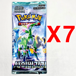 7+1 PACKS Pokemon TCG Cards Temporal Forces Cyber Judge Booster Sealed Korean - Image 2