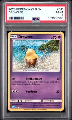 2023 POKEMON CLB-TRADING CARD GAME CLASSIC #011 DROWZEE PSA 9 - Image 1