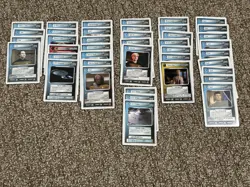 VARIOUS SERIES STAR TREK CCG LOT OF 48 CARDS PICARD DATA WORF SPOCK * DUPLICATES - Image 1