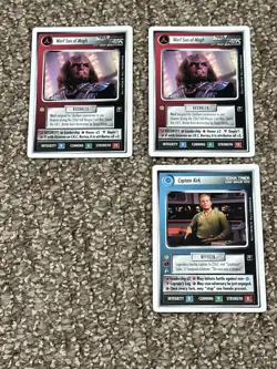 VARIOUS SERIES STAR TREK CCG LOT OF 48 CARDS PICARD DATA WORF SPOCK * DUPLICATES - Image 2