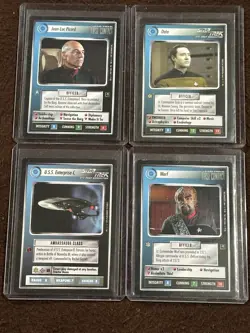 VARIOUS SERIES STAR TREK CCG LOT OF 48 CARDS PICARD DATA WORF SPOCK * DUPLICATES - Image 3