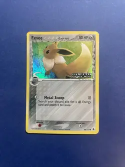 Pokemon Card Eevee 68/113 Reverse Holo EX Delta Species - Damaged - Image 1