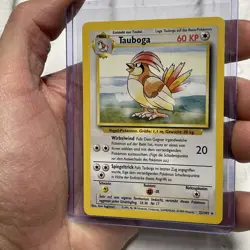 Pokemon TCG Tauboga (Pidgeotto) 22/102 German Base Set Unlimited Rare Card LP+ - Image 2