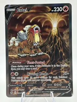 Entei V GG36/GG70 - Crown Zenith Galarian Gallery Holo Rare Pokemon Card - NM - Image 1